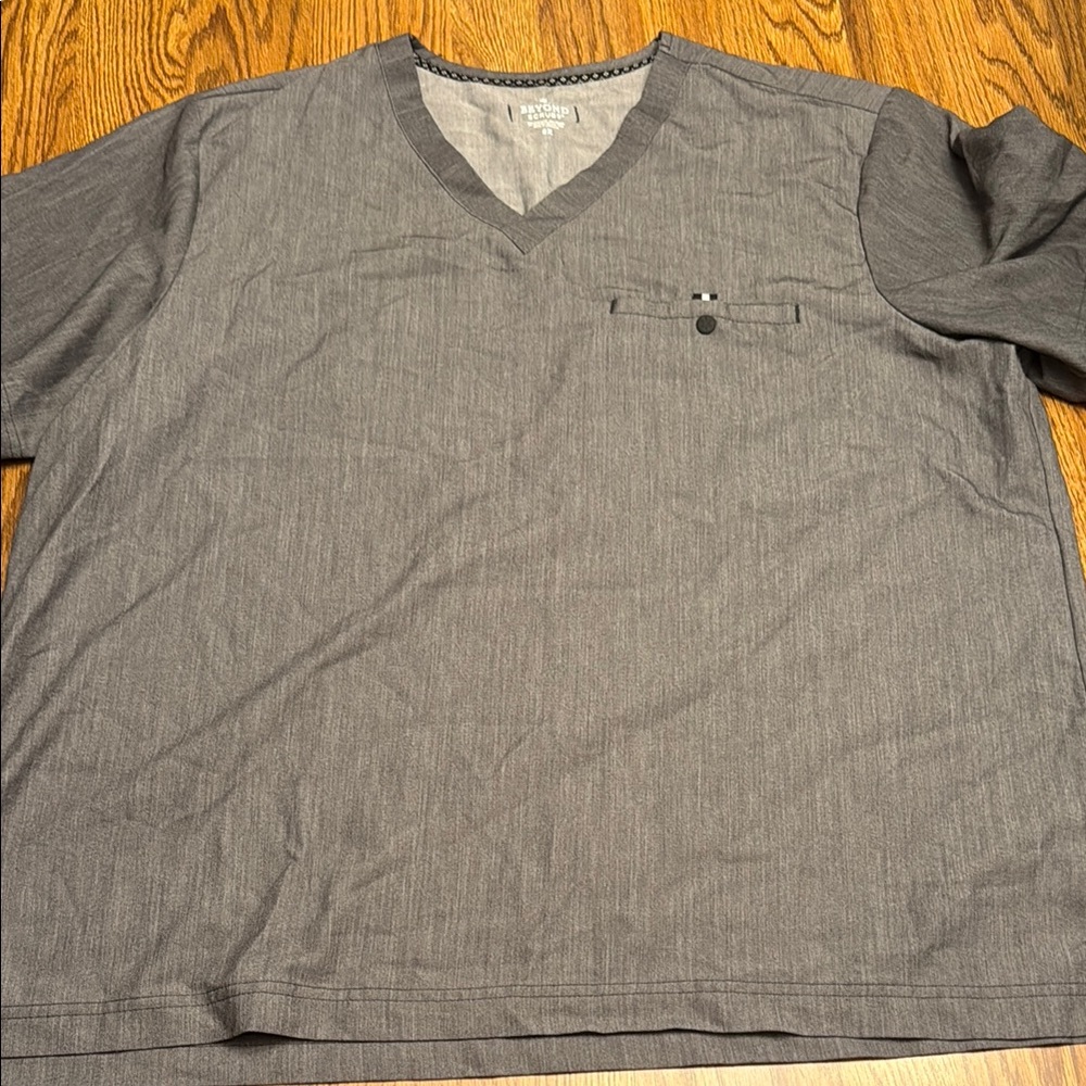 Beyond Scrubs Grey Scrub Top